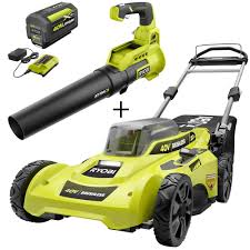 What does $187.95 buy you at your local home depot? Ryobi 40v Brushless 20 In Cordless Battery Walk Behind Push Lawn Mower Leaf Blower With 6 0 Ah Battery And Charger Ry401110 2x The Home Depot