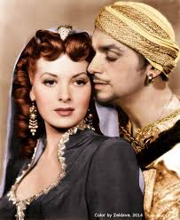 Maureen O'Hara in a publicity shot for Sinbad, the Sailor (1947).