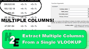 This additional column should be added to the left of the data such that it appears as the first column of the lookup table. How To Do A Vlookup And Extract Multiple Columns Howtoexcel Net