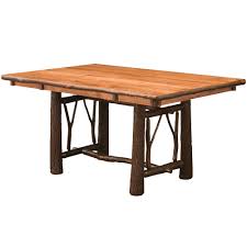 Saranac hickory extendable log dining table. Hickory Twig Amish Table Amish Dining Room Furniture Cabinfield Fine Furniture