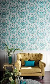 Love Wallpaper And With This Chair Pillow Just Fantastic Turquoise Home Decor Turquoise Wallpaper Home Art