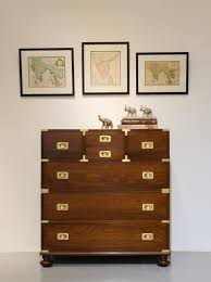 British Colonial Teakwood Campaign Chest Of Drawers Can Be Split In Two Parts For Ease Of Transpo Colonial Furniture British Colonial Decor Campaign Furniture