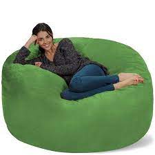 chill sack 5 ft bean bag chair multiple colors fabrics walmart com in 2021 bean bag chair bean bag sofa couch sofa pillow sets