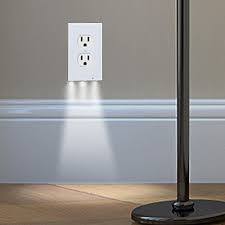 Xtreme Decorative Wall Outlet With Built In Night Light With Sensor Xws8 0120 Dec The Home Depot Wall Outlets Night Light Plates On Wall