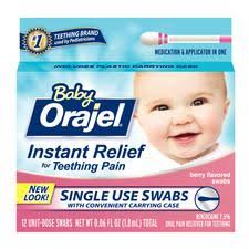Baby Orajel Teething Pain Relief Swabs Church Dwight
