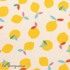 Tissu Au Metre Citronnade Citron La Droguerie En 2020 La Droguerie Tissu Citronnade