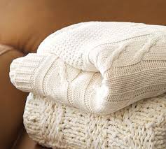 When the cold weather hits, there's just about nothing cozier than a thick knit throw draped across every possible surface. Pottery Barn Cable Knit Throw Copycatchic