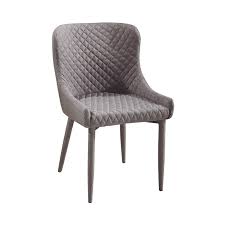 Graue stühle unterstreichen die farbwirkung eines roten oder schwarzen esstisches und stuhl 2er set denia stoff metall grau jetzt günstig online kaufen und ordentlich sparen. Stuhl In Grau Gepolstert Mit Beinen Aus Stoff 51x62x82 Qechic