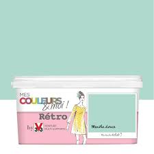 Peinture Menthe Douce Satin V33 Retro 2 5 L Peinture Menthe Parement Mural Peinture Murale