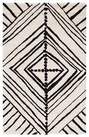 Black And White Squares Rug Gemma Handmade Abstract White Black Rug By Nikki Chu In 2020 Black Area Rugs Black Rug Jaipur Rugs