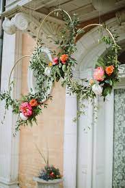 Gold Hoops With Flowers Seriously How Stylish Can A Wedding Get Photo Paige Jones Photography Wedding Decorations Wedding Flowers Diy Wedding