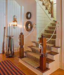 Nautical Decor Ideas From Ship Wheels To Starfish Staircase Design Coastal Living Rooms Nautical Interior Design