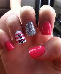 60 Cute Anchor Nail Designs Cuded Anchor Nail Designs Anchor Nails Cruise Nails