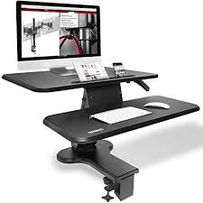 Duronic Sit Stand Desk Dm05d13 Height Adjustable Office Workstation 64x44cm Platform Raises 12 40cm Riser Sit Stand Desk Work Station Desk Workstation