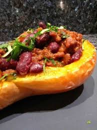 Courge Butternut Farcie De Chili Con Carne Et Epinards Recette Ptitchef Butternut Farcie Chili Con Carne Courge