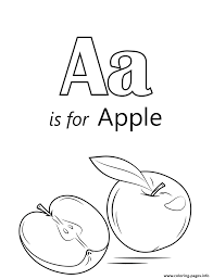 Keep your kids busy doing something fun and creative by printing out free coloring pages. Letter A Is For Apple Coloring Pages Printable