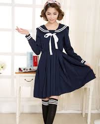Japanese School Students Girl Uniform Japan Sailor Outfit Cosplay Costume Ladies Ebay Vintage Sailor Dress Sailor Dress Dress Up Outfits