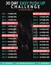 30 day easy push up challenge 30 day fitness 30 day