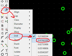 Eagle Pcb Change Drill Size Of All Vias Of A Specific Size