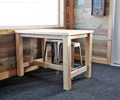 You can build this table in an afternoon with s… Counter Height Farmhouse Table For Four Ana White