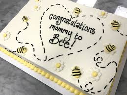 Bumble Bee Mommy To Be Sheet Cake Bumble Bee Baby Shower Bee Baby Shower Cake Baby Shower Sheet Cakes