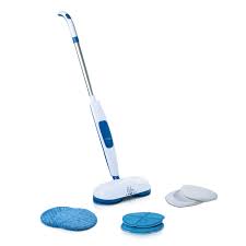 Prolux Battery Powered Floor Buffer And Shiner With Brushless Motor Technology White White Metal Hardwood Tile Home Depot Diy Cleaners
