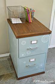 Whether you're downsizing, dealing with small spaces, or need an office with both a practical and decorative purpose, filing cabinets that look like end tables are an ideal choice. Wood Trimmed Filing Cabinet Makeover H2obungalow