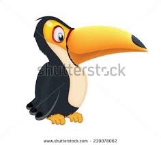 Big Bird With Large Beak Cartoon Toucan Bird A Cute Cartoon Toucan Bird With Large Yellow Beak Cute Cartoon Cartoon Stock Illustration