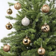 Vinterfest Decoration Set Of 32 White Gold Color Ikea Christmas Tree Decorations Christmas Bulbs Decor