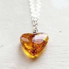 Amber Pendant Amber Heart Stone Necklace Natural Genuine Etsy Heart Stone Necklace Gemstone Jewelry Handmade Yellow Gemstone Necklace