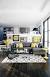 Rustic Grey And Yellow Living Room