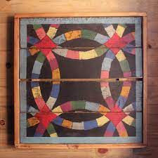 Image Of Framed Over Double Wedding Ring Barn Quilt Painted Barn Quilts Barn Quilt Designs Barn Quilt