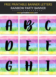 The alphabet, or the abcs, is the foun. Square Rainbow Party Banner Letters