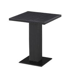 Balkontisch Thy 60x60 Polyrattan Schwarz Polyrattan Pflanzkubel Gartentisch Polyrattan