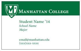 Business cards can be important to employees in service industries, but the audience and potential value added need to be considered first. Student Business Cards Center For Career Development Inside Manhattan College