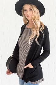 Lucky Girl Black Cardigan Lightweight Summer Cardigans