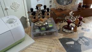 Integrate a craft area into a room that already has a purpose. Ladawna S Shabby Chic Vintage Craft Room Youtube