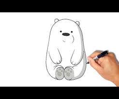 How To Draw And Paint Ice Bear In 1 Minute Ice Bear We Bare Bears Polar Bear Drawing We Bare Bears