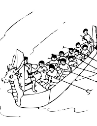 Mix up a fun hair color! Chinese Dragon Boat Festival Coloring Pages