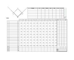 30 Printable Baseball Scoresheet Scorecard Templates