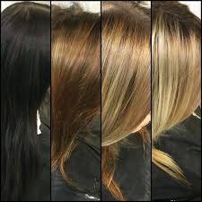 The Journey From Five Years Of Black Box Dye To Blonde Her End Goal Is A High Dark To Light Hair Black Hair Dye Removing Black Hair Dye