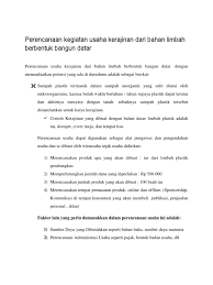 We did not find results for: Perencanaan Kegiatan Usaha Kerajinan Dari Bahan Limbah Berbentuk Bangun Datar