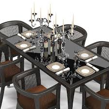 Modern Dining Table 3d Model Modern Dining Table Dining Table Dining Table Chairs