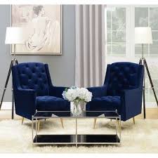 Reese Accent Chair With Gold Legs Navy Blue Picket House Furnishings Blue Chairs Living Room Blue Living Room Decor Blue Sofa Living