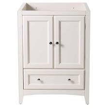 Keep in mind that the vanity top should be about 1 inch wider and deeper than the cabinet itself. Vanguard Bottom Drawer Vanity White 24 Inch Wide X 21 Inch Depth Vanguard Collection Bathroom Vanities The Home Improvement Outlet
