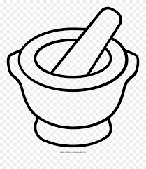 The mortar and pestle were the first tools used to make medicine. Mortar And Pestle Coloring Page Mortar Line Drawing Clipart 5685530 Pinclipart