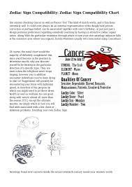 Cancer is a complicated sign. Zodiac Sign Compatibility Zodiac Sign Compatibility Chart