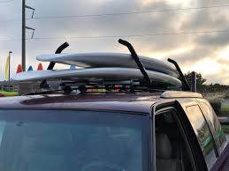 This helps you to inflate the roof rack in a few minutes. Double Sup Locking Roof Rack Adjustable Arms Roof Rack Paddleboard Rack Car Roof Racks