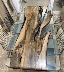 Wood And Metal Table Tavolo Legno Grezzo Tavoli In Legno Tavolo Legno E Vetro