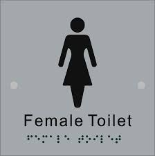 This clipart image is transparent backgroud and you can download (270x588) female toilet sign png clip art for free. St 100bf Stainless Steel Female Toilet Sign